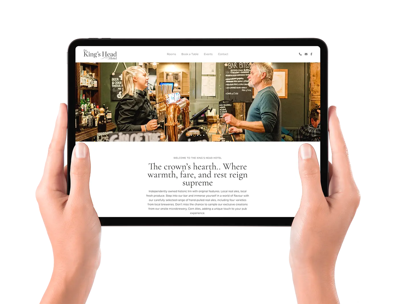 Web design tablet graphic showing responsive web design on a tablet
