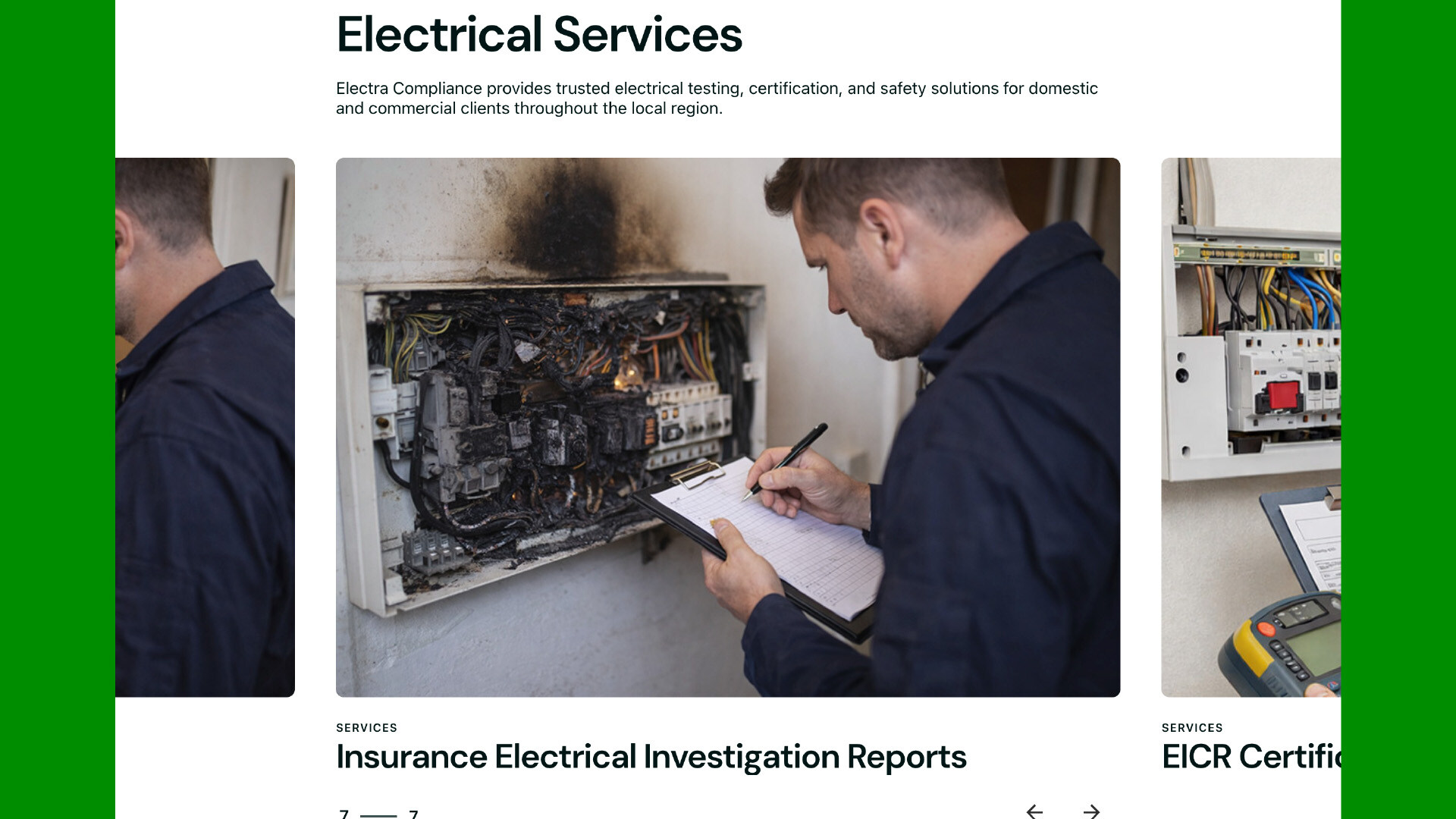 website preview electrical compliance uk