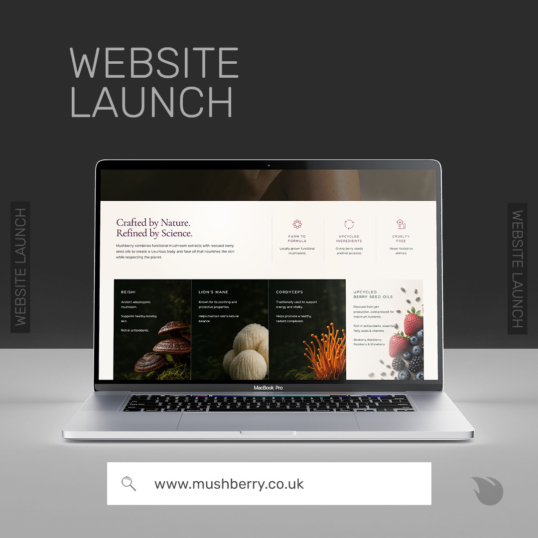 Mushberry skincare web design ross on wye herefordshire 4